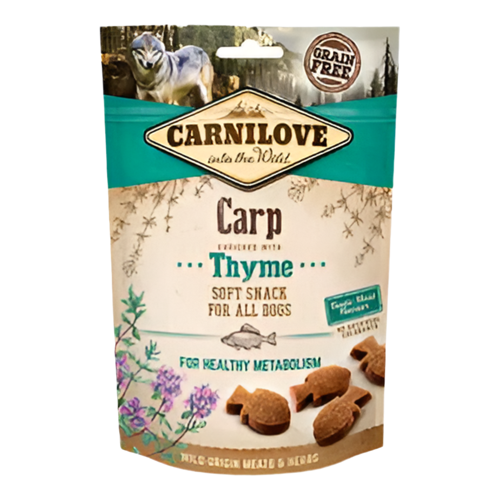 Carnilove - Semi soft snack carp with thyme 200 g.