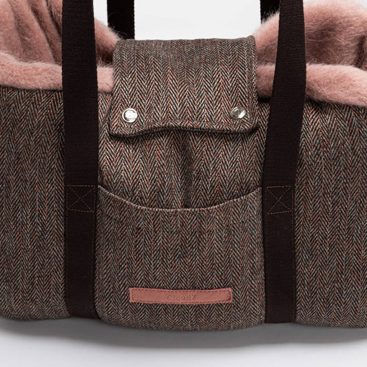 Cloud7 - Hundetaske Milano, herringbone brown
