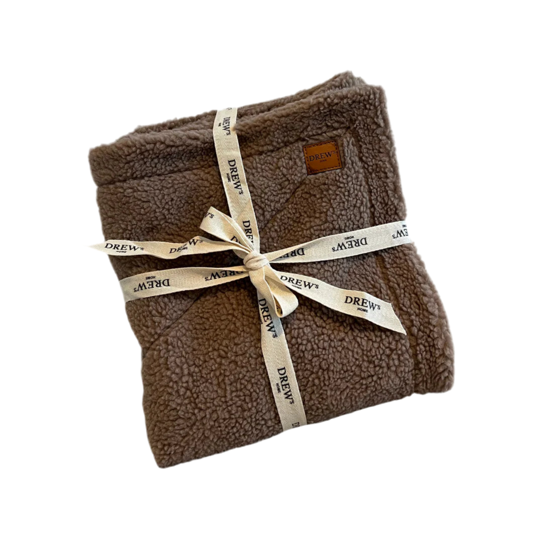 Drews Dogwear hundetæppe teddy fleece brown