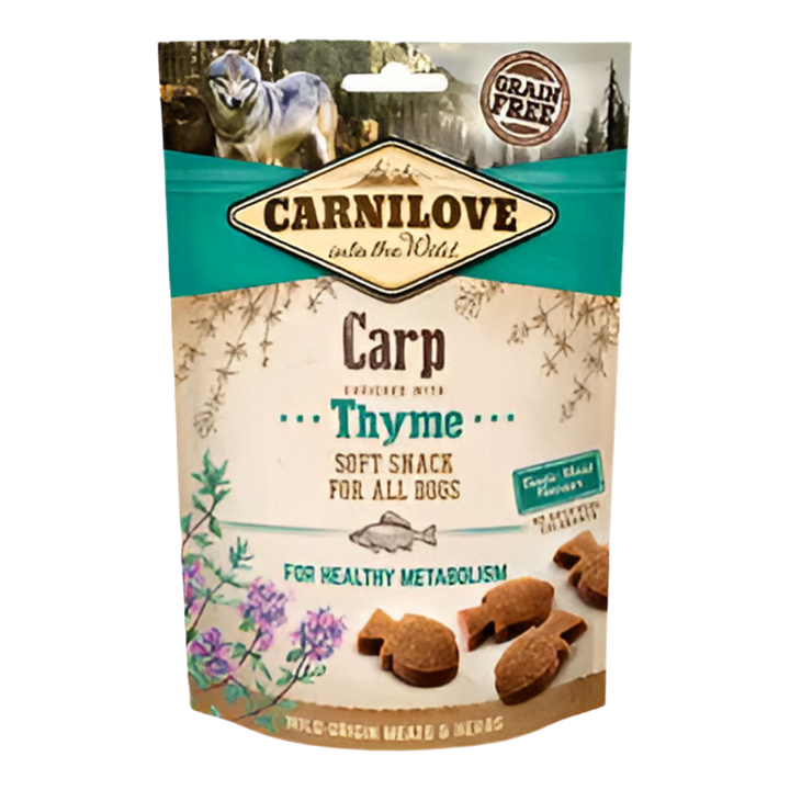 Carnilove - Semi soft snack carp with thyme 200 g.