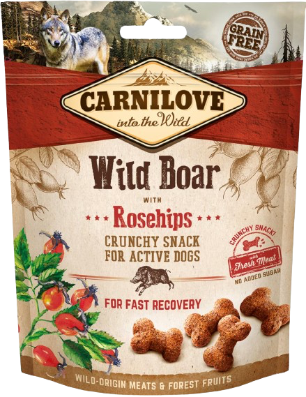 Carnilove - Crunchy snack wild boar with rosehips 200 g.