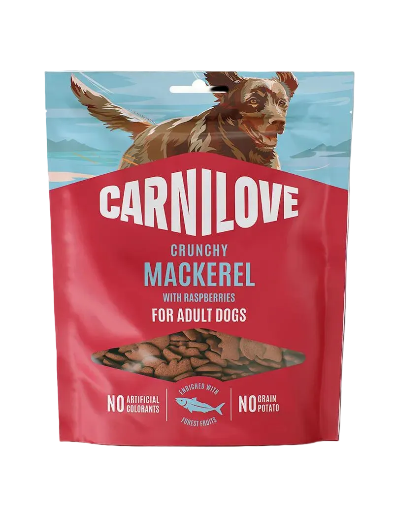 Carnilove - Crunchy snack mackerel with raspberries 200 g.
