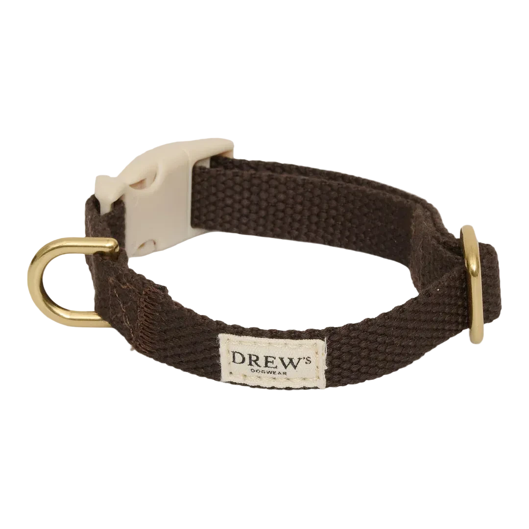 Drews Dogwear - Hvalpehalsbånd mørk brun
