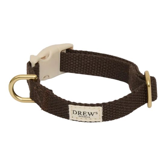 Drews Dogwear - Hvalpehalsbånd mørk brun