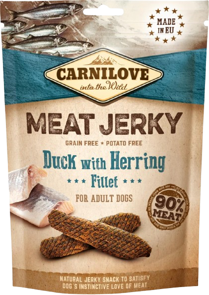 Carnilove - Meat jerky fillet duck with herring 100 g.