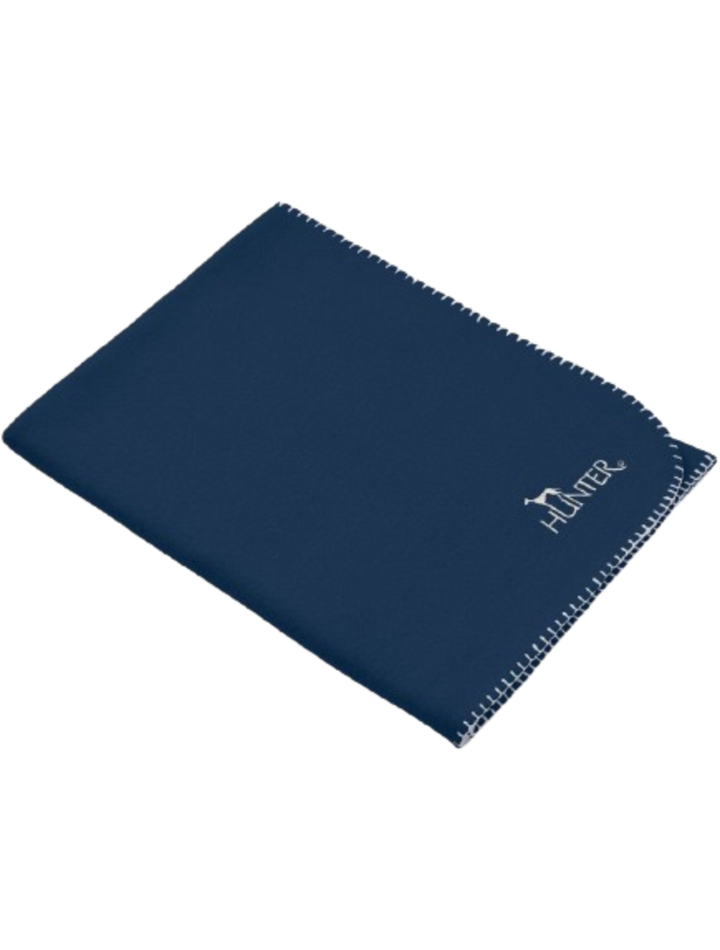 Hunter - Fleece tæppe, mørkeblå