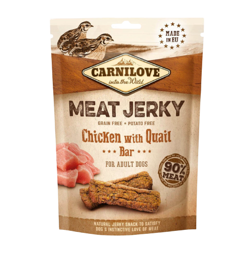 Carnilove - Meat jerky bar chicken with quail 100 g.