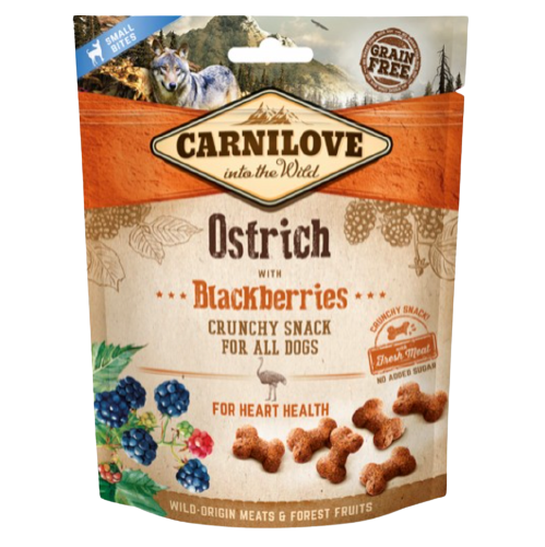 Carnilove - Crunchy snack ostrich with blackberries 200 g.