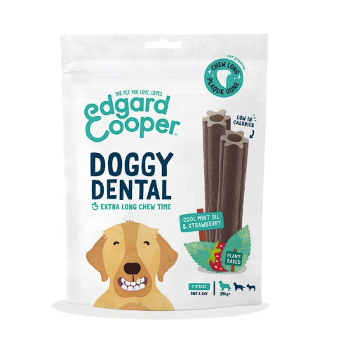 EdgarCooper - Doggy dental strawberry and mint, 7 sticks