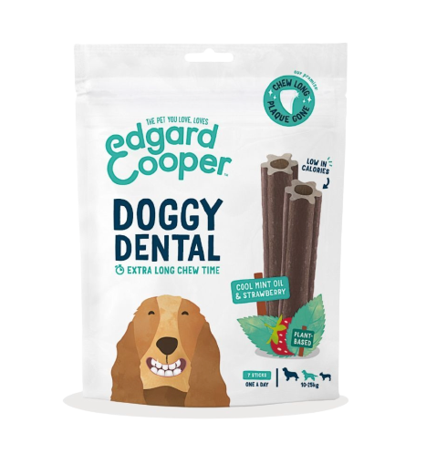 EdgarCooper - Doggy dental strawberry and mint, 7 sticks