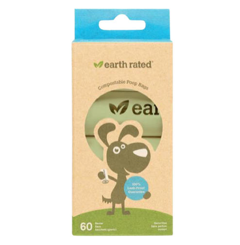 Earth Rated - Høm poser Kompostbare, 60 stk. neutral