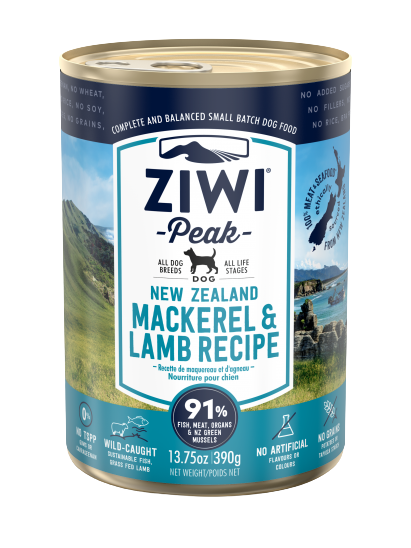 ZiwiPeak - Lamb and Mackerel, 390 g.