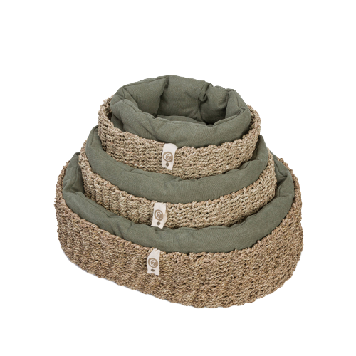 Cloud7 - Hundekurv lazy, canvas olive